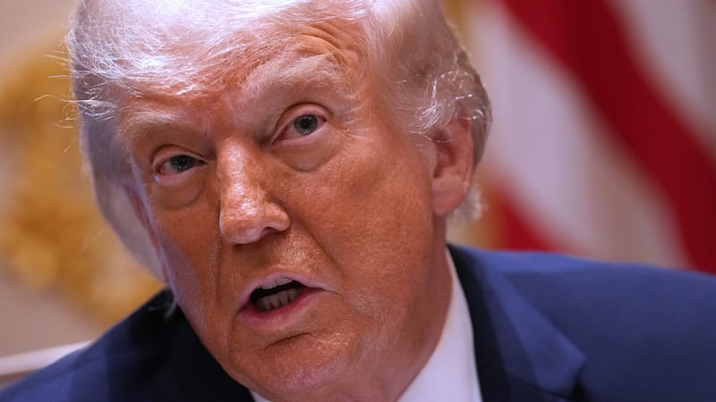 President Donald Trump speaks during a Cabinet meeting at the White House, Wednesday, May 27,...