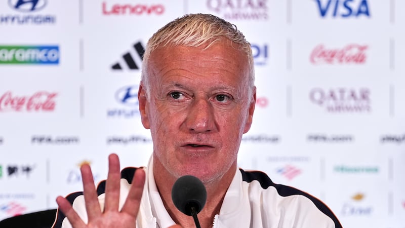 El seleccionador de Francia Didier Deschamps en conferencia de prensa antes del encuentro de...