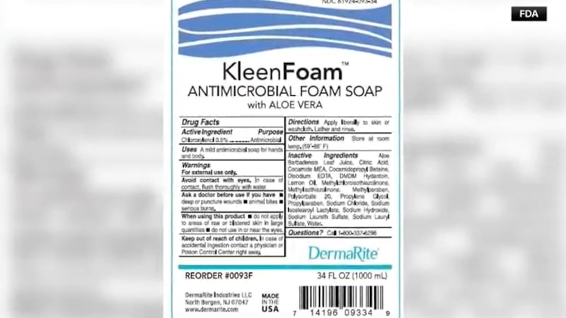 Productos de Dermarite que forman parte del retiro por contaminación bacteriana.