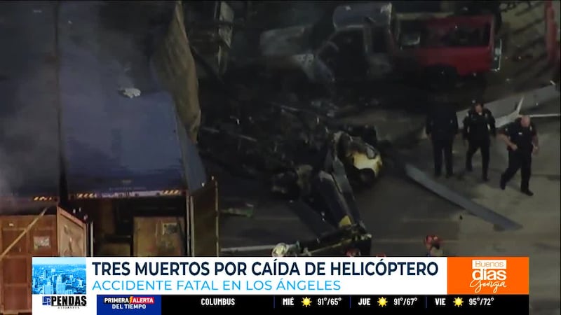 Tres muertos al estrellarse un helicóptero en Los Ángeles